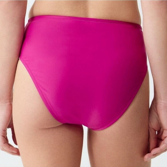 J. Crew Classic Full Coverage Bikini Bottoms Fuschia Pink Women's Medium - Picture 2 of 7